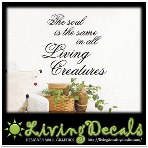 Vinyl Decals Wall Art Stickers - Vegan Living Creatures 3