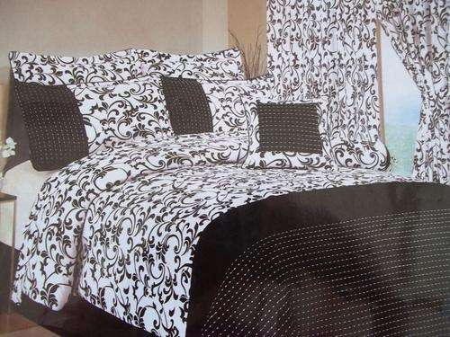 12 PIECE  HIGH QUALITY QUEEN SIZE LUXURY POLYSILK COMFORTER SET