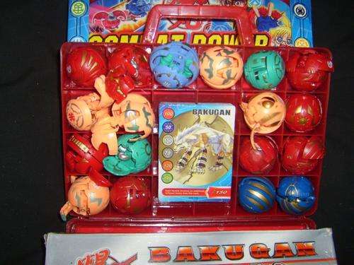 BAKUGAN BRAWLERS CARRY CASE !!! +18 MEDIUM BRAWLERS+18 METAL CARDS