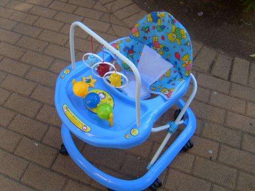 STUNNING!!!MUSICAL BABY WALKER WITH ADJUSTABLE HIGHT (COLOUR LIGHT BLUE)