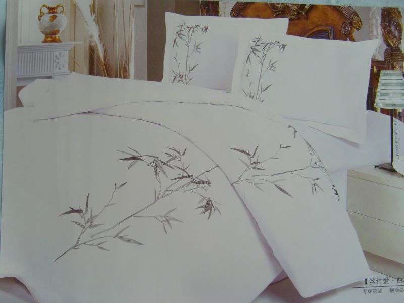 6 PIECE QUEEN SIZE 80% COTTON WONDERFUL EMBROIDED DUVET COVER SET