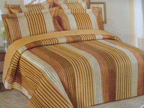 6 PIECE KING SIZE LUXURY POLYSILK AND VELVET BEDSPREAD SET