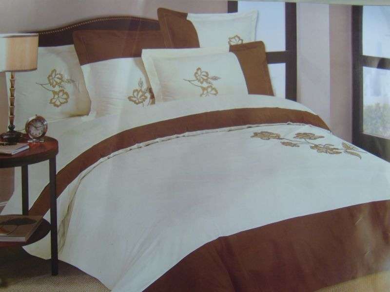 NEW ARRIVED!!! 6 PIECE QUEEN SIZE IMPORTED TOP QUALITY 100% COTTON EMBROIDED DUVET COVER SET