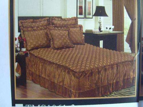 10 PIECE QUEEN SIZE LUXURY WONDERFUL POLYCOTTON CHOCOLATE BROWN BEDSPREAD SET