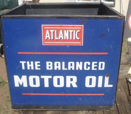 ENAMEL ATLANTIC MOTOR OIL HOLDER