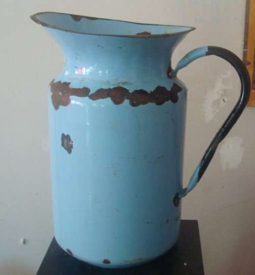 ENAMEL PITCHER BLUE