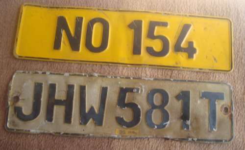 YELLOW NUMBER PLATES