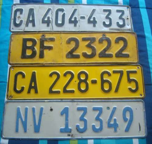 NUMBER PLATES