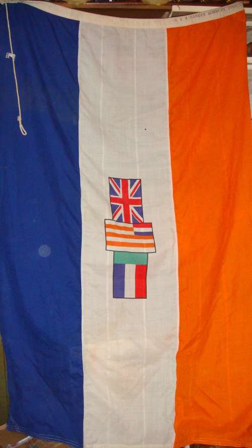 The old South African Flag. 6x4 canvas workers 1966