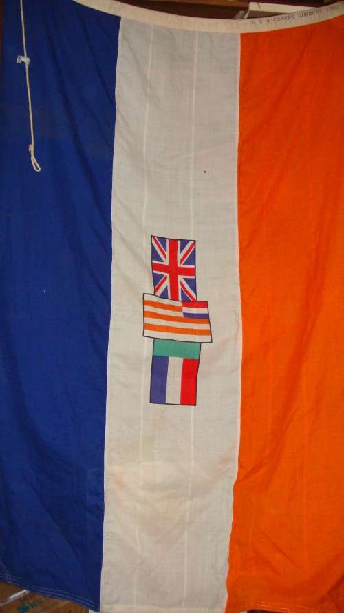 The old South African Flag. 6x4 canvas workers 1966