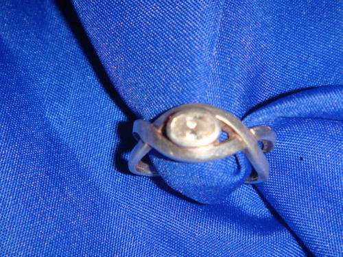 Silver ring with clear stone