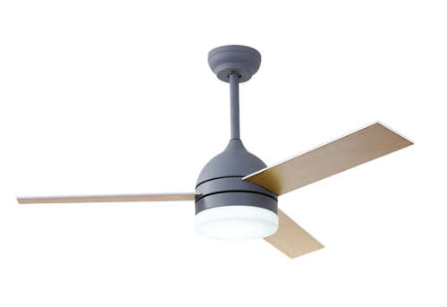48 Inch Grey and Wood Ceiling Fan With Remote