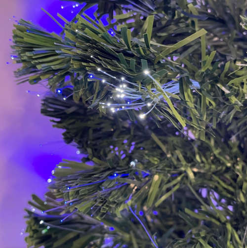 1.5m Christmas Tree With Built-In LED Lights And Fiber Optics