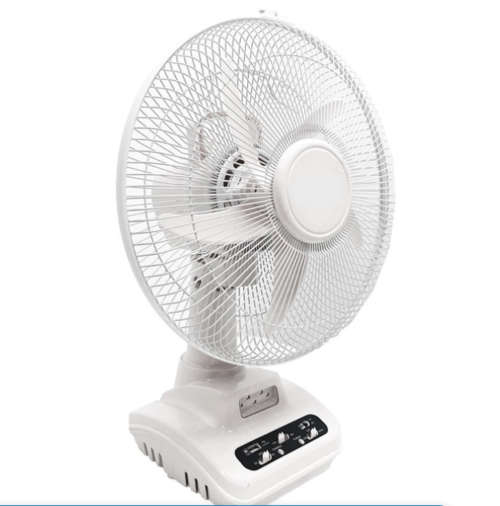 12` Rechargeable Oscillating Desk Fan With AC/DC Dual Function