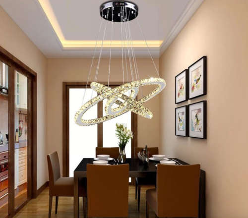 Crystal Chandelier Light Three Rings