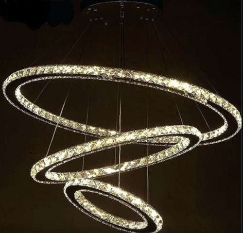 Crystal Chandelier Light Three Rings