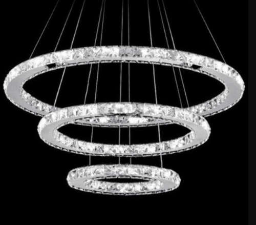 Crystal Chandelier Light Three Rings