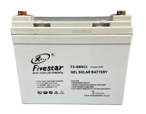 Solar Gel 12V Battery 33AH Deep Cycle
