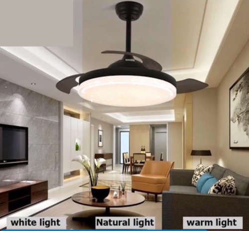 Auto Folding Invisible Ceiling Fan With Remote Control - 077