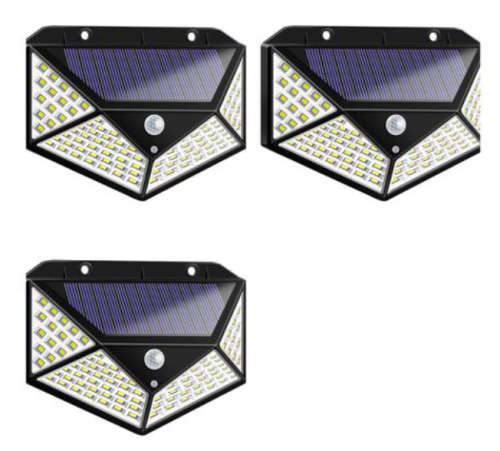 LED Solar Motion Wall Lights - 3 Pack