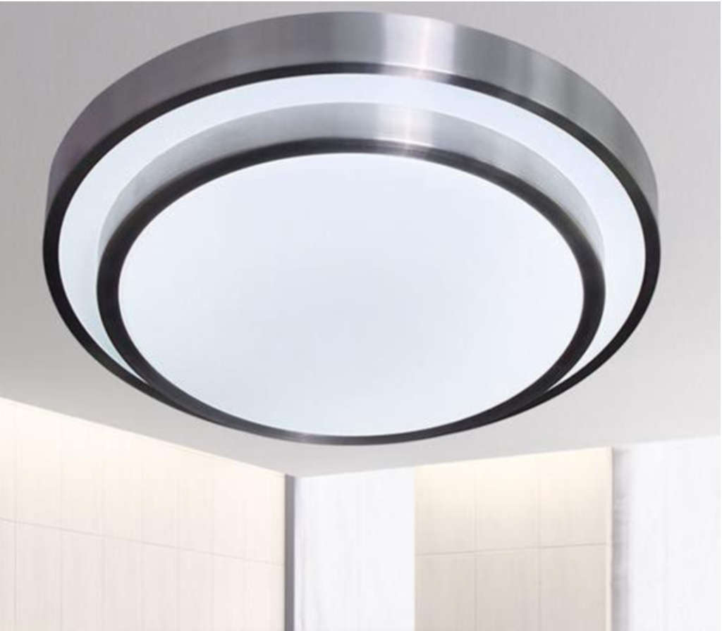 2 Pack - 40cm Ceiling Light - Double Silver - 36w