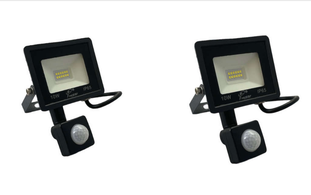 2 Pack - 10w Motion Sensor LED Floodlight