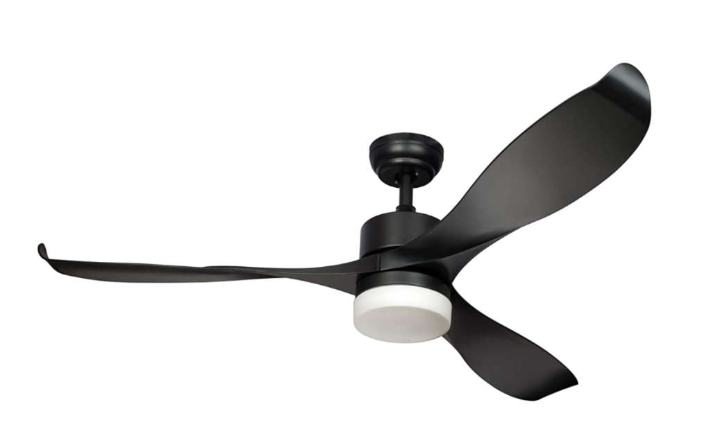 52 Inch Black ABS Ceiling Fan With Remote Control - display model