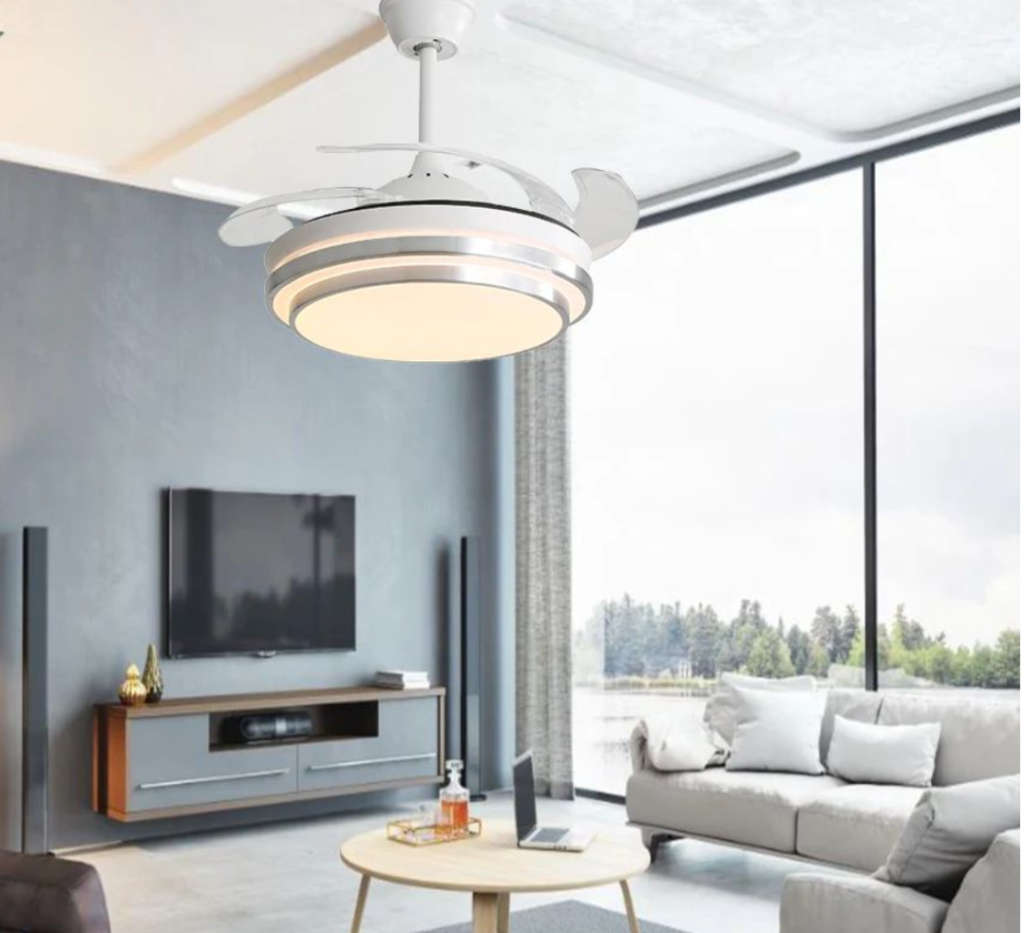 Remote Control Modern Auto Folding Invisible Ceiling Fan - 074