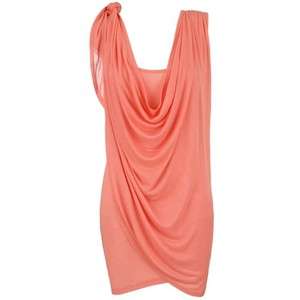 French Connection Athena Grecian Tie Dress - Melon, Size 36 (UK12)