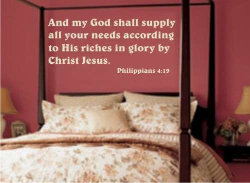 Vinyl Decal - Riches In Glory - Christian Wall Art