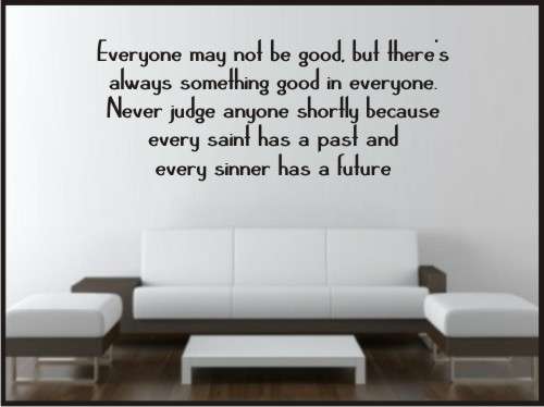 Vinyl Decal - Sinners & Saints - Quote - Wall Art