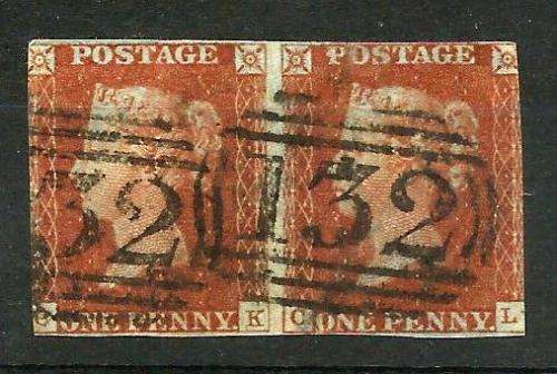 QV 1841 1P BROWN PAIR! RARE, IN GOOD CONDITION WITH NICE CANCELS - CV R1500+