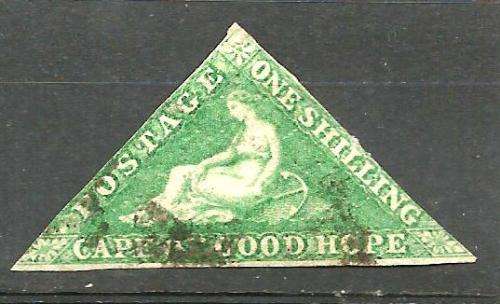 COGH 863 1 SHILLING LOVELY TRIANGLE - BRIGHT EMERALD GREEN - CV R6500