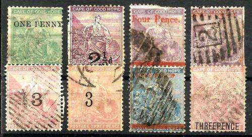 COGH VARIOUS HOPE SEATED OVERPRINTS - RARE - CV IN EXCESS OF 1800++