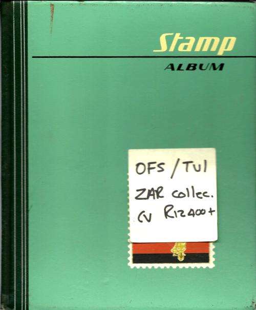STOCKBOOK WITH USED COLLECTIONS OF OFS / TVL & ZAR - RARE AND VALUABLE (CV R12000++)!!