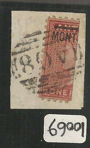MONTSERRAT 1884 BI-SECTED STAMP ON PIECE SG13 WITH EXPERT CERTIFICATE - SEE BELOW
