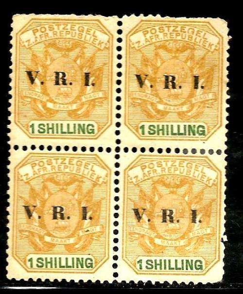 ZAR 1900 - 1S MOUNTED MINT BLOCK OF 4 - MINIMUM CV R280