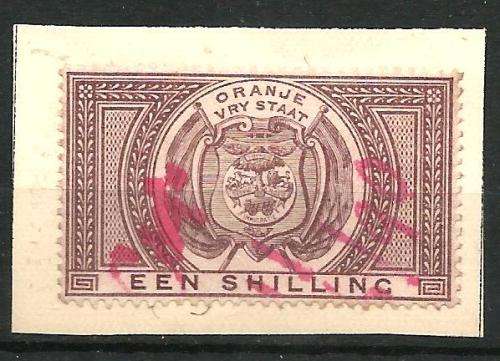 OFS REVENUE VERY NICE USED 1SH ON PIECE CANCELLED IN RED