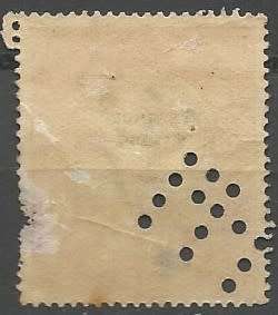 UNION - 1 POUND REVENUE STAMP WITH PERFIN - USED