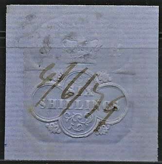 NATAL OLD IMPERF 6/ REVENUE EMBOSSED - FINE USED