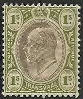 TRANSVAAL 1902 1S `POSTAGE - REVENUE` FINE MH NOT OFTEN SEEN R450+