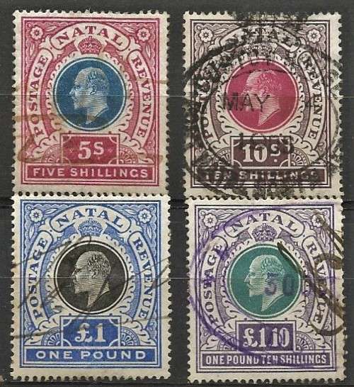 NATAL 1902 KING EDWARD VII HIGH VALUES R6000 READ BELOW