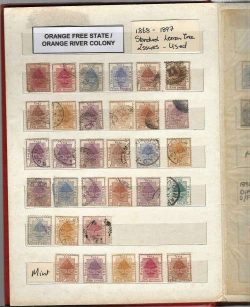 STOCKBOOK WITH OFS / COGH COLLECTION MINT AND USED WITH HIGH VALUES, TRIANGLES ETC - READ BELOW