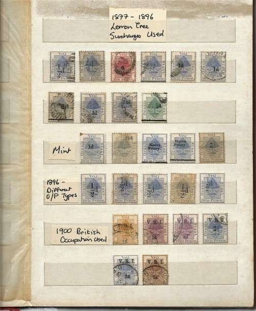 STOCKBOOK WITH OFS / COGH COLLECTION MINT AND USED WITH HIGH VALUES, TRIANGLES ETC - READ BELOW