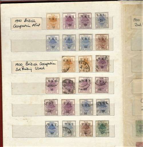 STOCKBOOK WITH OFS / COGH COLLECTION MINT AND USED WITH HIGH VALUES, TRIANGLES ETC - READ BELOW