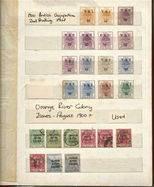 STOCKBOOK WITH OFS / COGH COLLECTION MINT AND USED WITH HIGH VALUES, TRIANGLES ETC - READ BELOW