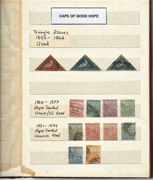 STOCKBOOK WITH OFS / COGH COLLECTION MINT AND USED WITH HIGH VALUES, TRIANGLES ETC - READ BELOW