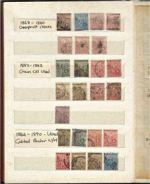 STOCKBOOK WITH OFS / COGH COLLECTION MINT AND USED WITH HIGH VALUES, TRIANGLES ETC - READ BELOW