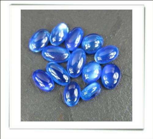 GEMZONE - Royal Blue Moonstone Oval  Cab Parcel - 33.75cts Total Parcel