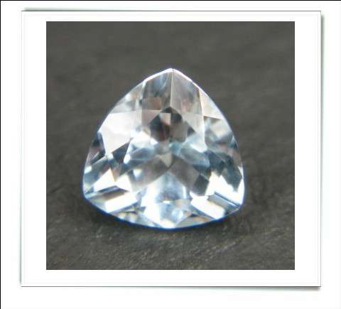 GEMZONE - Natural Aqua Blue Topaz Trillion Facets - 1.49cts each - 3 on offer!